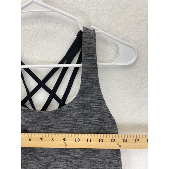 Lululemon Tank Womens 6 Gray Slay The Studio Workout Tank Gym Sports Bra - Picture 2 of 7